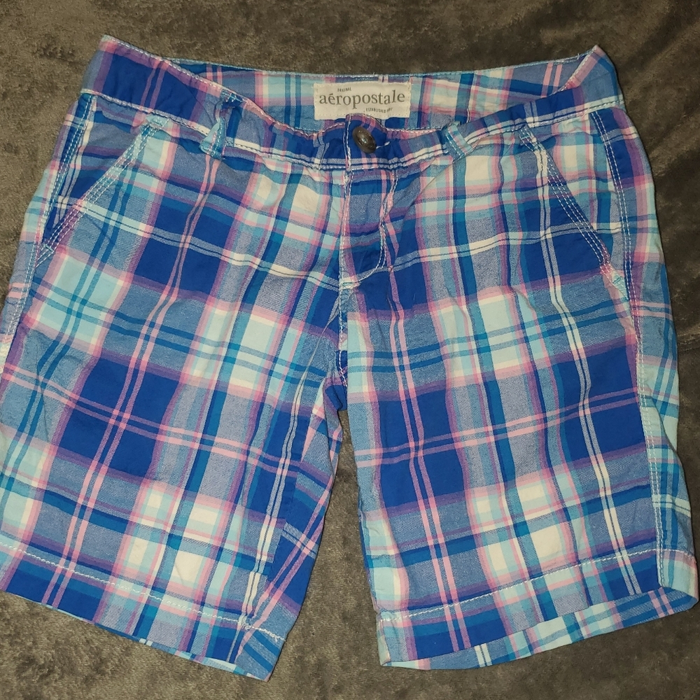 Aeropostale Plaid Bermuda Shorts